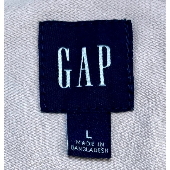 GAP Womens Popover Dress Size L Short Sleeve Button Down Light Salmon Pink Color - Picture 5 of 5